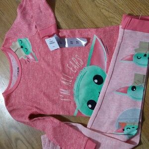 Star Wars Pink and Green Kids Pajama Set
